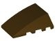 47753-120 Steen, wig 4x4 aflopend zonder noppen bovenop bruin, donker NIEUW *