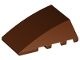 47753-88G Steen, wig 4x4 aflopend zonder noppen bovenop bruin, roodachtig gebruikt *1D012