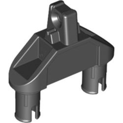 47973-11G Scharnier 1x3 met 2 pinnen zwart gebruikt *1L192