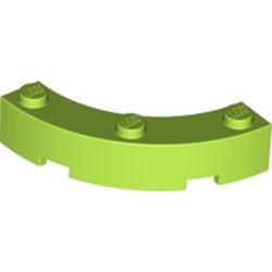 48092-34 Steen 4x4 gebogen (Dubbele macaroni) lime NIEUW *1B066