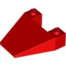 4858-5G Wig 4x4 taps toelopend steen (2x1 nop uitstekend, naar beneden lopend) rood gebruikt *1D011