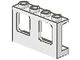 4863-1 Raam 1x4x2 paneel- 2x2 gaatjes onderin- glas:4862 (2 nodig) wit NIEUW 1B280