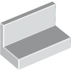 4865-1G Paneel 1x2x1 (bankje) rechte hoeken wit gebruikt *1B396