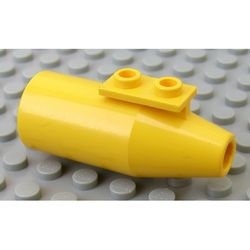 4868a-3G Motor met topplaat 1x2 grotere motor glad zonder vin geel gebruikt *1D039
