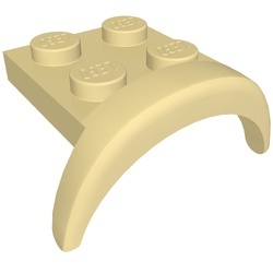49097-2 Spatbord 3x3x1 ronde boog crème NIEUW *3D000