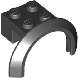50745-11 Spatbord/sierboog 4 x 2 1/2 x 2 (HOGE boog) zwart NIEUW *0B002