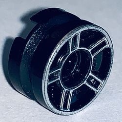 50944pb01-11 Wiel klein 11x6mm zwart 5 zilveren spaken alleen VELG zwart NIEUW *5W000