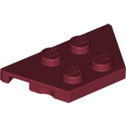 51739-59 Wigplaat 2x4 twee afgeschuinde hoeken 4 noppen rood, donker NIEUW *1B233