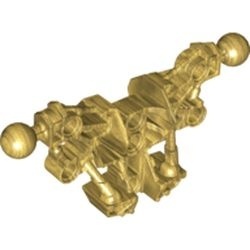53564-115G Bionicle Piraka Torso met 2x Joint Ball goud, parel gebruikt *
