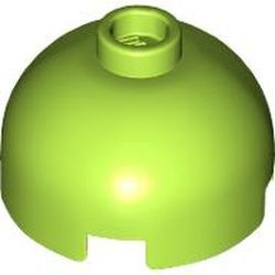 553-34 Steen, 2x2x1 dome TOP lime NIEUW *1B080