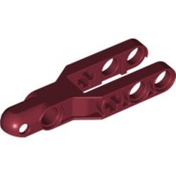 57515-59G Technic, Besturing Knuckle Arm 5x5x2 met kogelgewricht rood, donker Gebruikt *0L0000