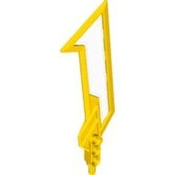 57912c01-3G Technic Figuur Accessoire, zaag met transparant midden geel gebruikt *