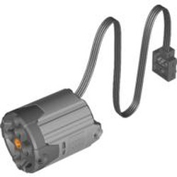 58121c01-86G Motor 9V GROOT power functions- Powerfunctions aansluitingen (PAKKETZENDING) grijs, licht (blauwachtig) gebruikt *5D0000