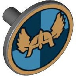 59231pb02-85 Rond schild met helm grijs, donker (blauwachtig) NIEUW *0L0000
