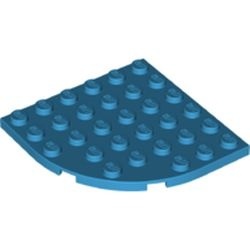 6003-153 Platte plaat 6x6 afronde hoek blauw, donkerazuur NIEUW *5G0000