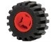 6014bc01-5G Wiel 11x12mm asgat met offset gegroefde band 21x12mm rood gebruikt *5W000