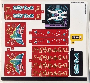 60407stk01 STICKER 60407 Double-decker Sightseeing Bus NIEUW *0S0000