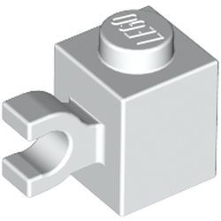 60476-1 Steen 1x1 met clip HORIZONTAAL wit NIEUW *1B031