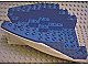 6053c02-1G Steven zeilschip 14x12x5 1/3 blauw dek (PAKKETZENDING) wit gebruikt *