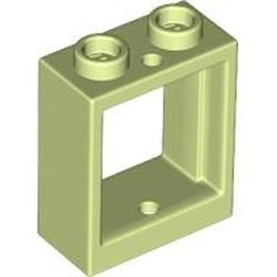 60592-158 Raam 1x2x2- vlak (NIEUWE stijl) ZONDER GLAS geelgroen NIEUW *1B277