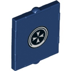 60601pb011-63 Glas voor raam 1x2x2 met Ambulance logo (Set 21304) blauw, donker gebruikt *5S072