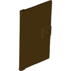 60616-120 Deur 1x4x6 met deurknop bruin, donker NIEUW *1B275