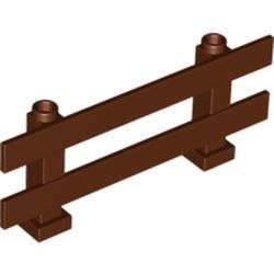 6079-88G Hek met horizontale planken 1x8x2 bruin, roodachtig gebruikt *1C026