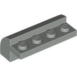 6081-9 Steen 2x4x1 1/3= 1 rij noppen, afgeronde kop lichtgrijs (klassiek) NIEUW *1L097