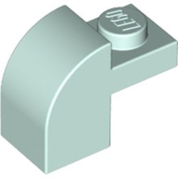 6091-152 Steen 2x1 met afgeronde kop en nop aqua, licht NIEUW *1B068