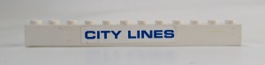 6111pb014-1G Steen 1x10 CITY LINES (Sticker) wit gebruikt *5V09-02
