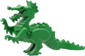 6129c02-6G Draak (zonder vleugels zie 6133) groen gebruikt *0D000