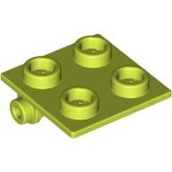 6134-76G Scharnierplaat- top 2x2 lime, midden gebruikt *6K11