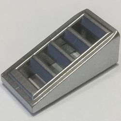 61409-67 Dakpan 18 graden 2x1 met vier sleuven zilver, metallic NIEUW *1B194