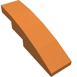 61678-150 Dakpan gebogen 1x4 caramel, midden NIEUW *1B100