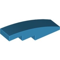61678-153 Dakpan gebogen 1x4 blauw, donkerazuur NIEUW *1B099