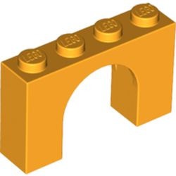 6182-110 Steen, boog 1x4x2 hoog oranje, lichthelder NIEUW *1B385