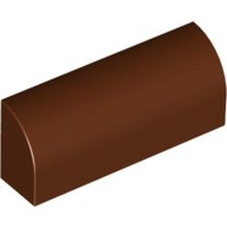 6191-88 Steen, 1x4x 1 1/3 met afgeronde top, geen noppen bruin, roodachtig NIEUW *1B071