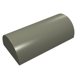6192-10G Steen 2x4 geheel afgerond donker, grijs (klassiek) gebruikt *