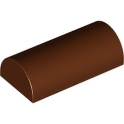 6192-88G Steen 2x4 geheel afgerond bruin, roodachtig gebruikt *