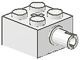 6232-1 Steen 2x2 met pin en asgat wit NIEUW *