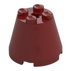 6233-59 Kegel 3x3x2 rood, donker NIEUW *1L088