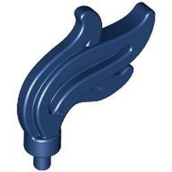 64647-63 Vlam, drievoudige pluim blauw, donker NIEUW *0B0000