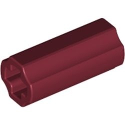 6538c-59 Technic, As koppelaar ribbels lengterichting rood, donker NIEUW *1A074
