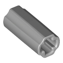 6538c-86B BULK: Technic, As koppelaar ribbels lengterichting grijs, licht (blauwachtig) NIEUW *1A074