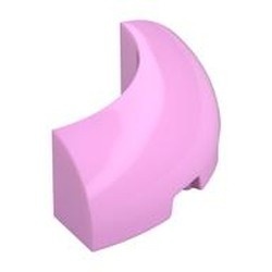 65617-104 Steen, dik kwartrond 3x3 zonder noppen roze, helder NIEUW *