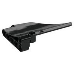 6609-11 Technic, paneel omgekeerd #42 groot kort glad, SIDE A zwart NIEUW *