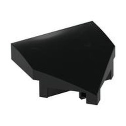 66956-11 Wig 2x2x2/3 puntig zwart NIEUW *5C014