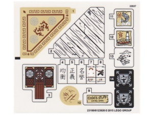 70751stk01 STICKER 70751 Temple of Airjitzu NIEUW *0S0000