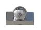 70942-22 Tegel 1x2 met knop bovenop chrome zilver *