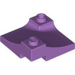 73682-157 Boog omgekeerd 3x3 met verhoogde holle nop lavender, midden NIEUW *5B016